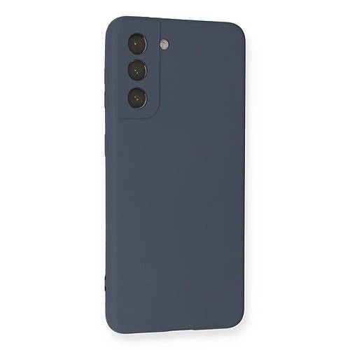 Galaxy S21 K�l�f Nano i�i Kadife Silikon - Gri