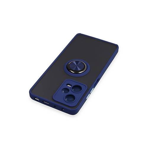 Redmi Note 12 Pro 5G K�l�f Montreal Y�z�kl� Silikon Kapak - Lacivert