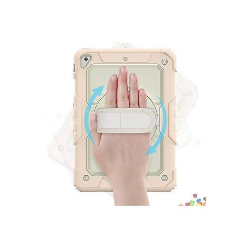 iPad 5 Air 9.7 K�l�f Strap New Tablet Kapak - Pembe