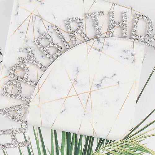 G�m�� Kristal Ta�l� Happy Birthday Do�um G�n� Tac� �thal �r�n A Kalite 17x16 cm