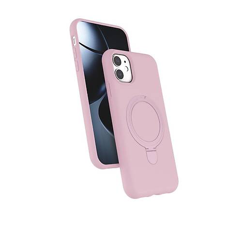 iPhone 11 Regal Magsafe Standl� Kapak - A��k Pembe