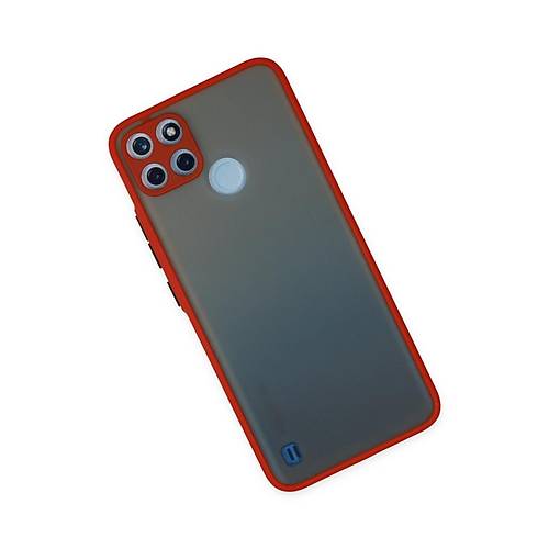 Realme C21Y K�l�f Montreal Silikon Kapak - K�rm�z�