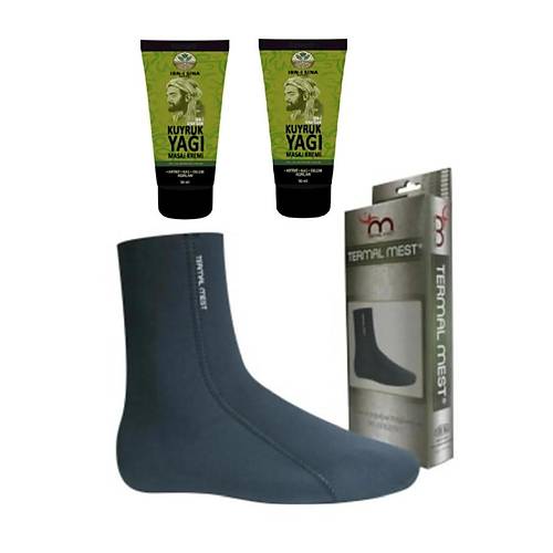 �bni Sina Kuyruk Ya�� Masaj Kremi 2 X 50 ml Su ve Is� ge�irmeyen Mest �orap (XL)