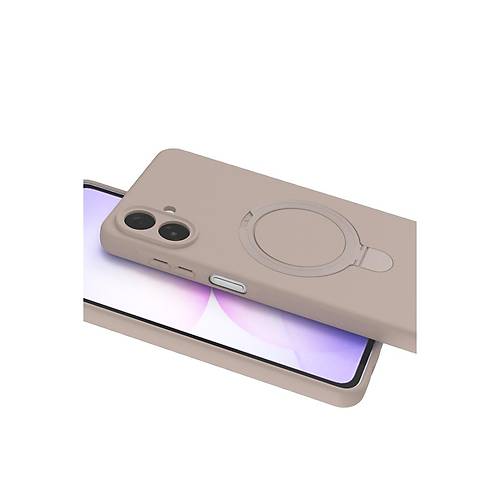 Galaxy A07 4G Regal Magsafe Standl� Kapak - ��l Titanyum