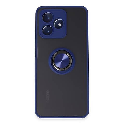 Realme C53 K�l�f Montreal Y�z�kl� Silikon Kapak - Lacivert