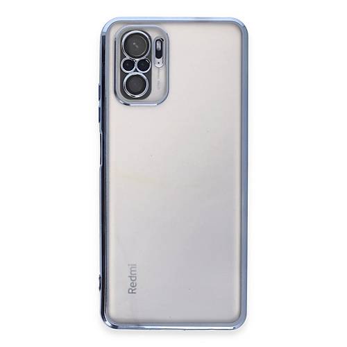 Redmi Note 10 K�l�f Razer Lensli Silikon - A��k Mavi