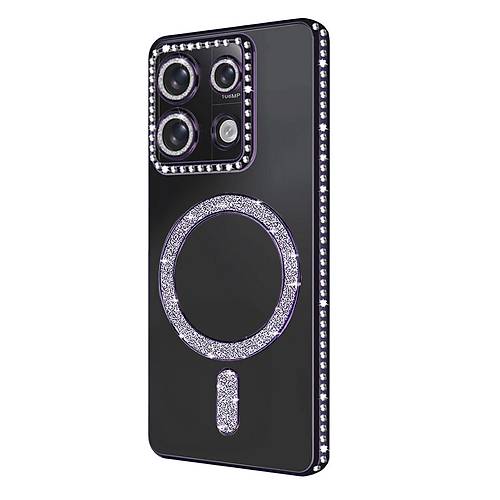 Redmi Note 13 Pro 4G Joke Simli Magneticsafe K�l�f - Derin Mor