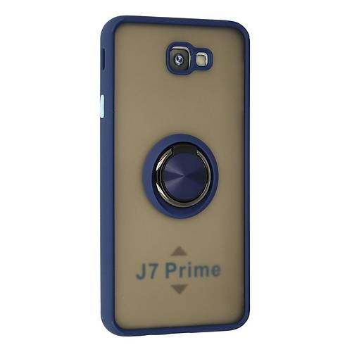 Galaxy J7 Prime K�l�f Montreal Y�z�kl� Silikon Kapak - Lacivert