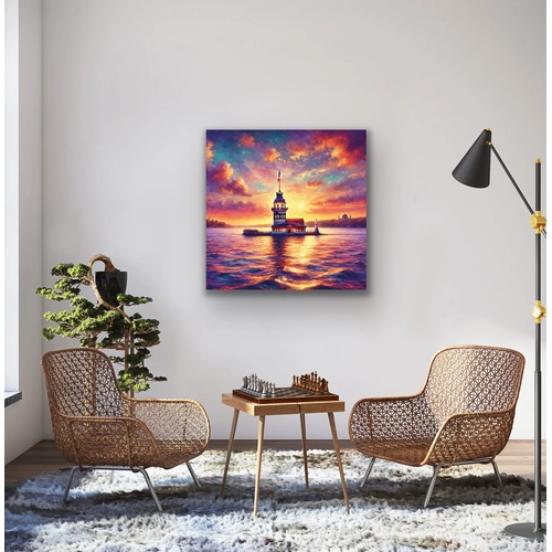 K�z Kulesi Kanvas Tablo 90x90cm