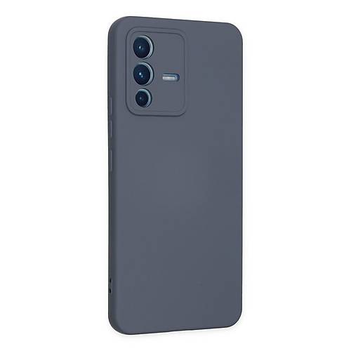 V23 5G K�l�f Nano i�i Kadife Silikon - Gri
