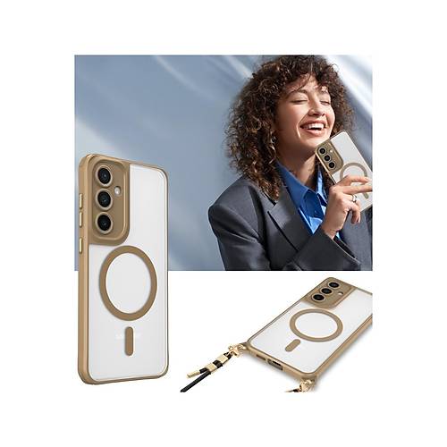 Galaxy S23 K�l�f Enka Magsafe Silikon K�l�f - �effaf