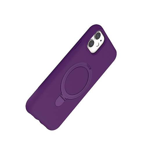 iPhone 11 Regal Magsafe Standl� Kapak - Derin Mor