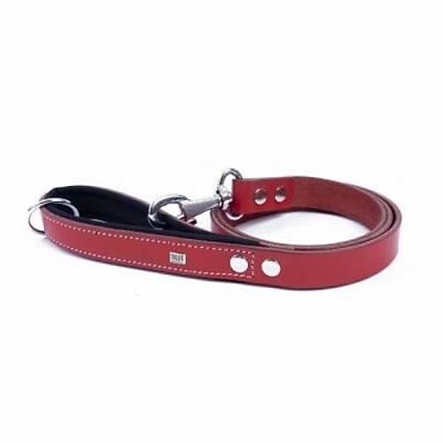 Konfor Klasik Deri K�pek Gezdirme Tasmas� K�rm�z� 2,5x120 Cm