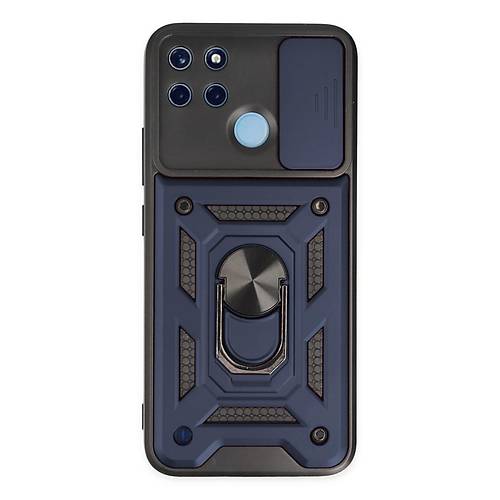 Realme C25Y K�l�f Pars Lens Y�z�kl� Silikon - Lacivert