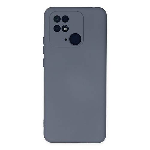 Redmi 10C K�l�f Nano i�i Kadife Silikon - Gri