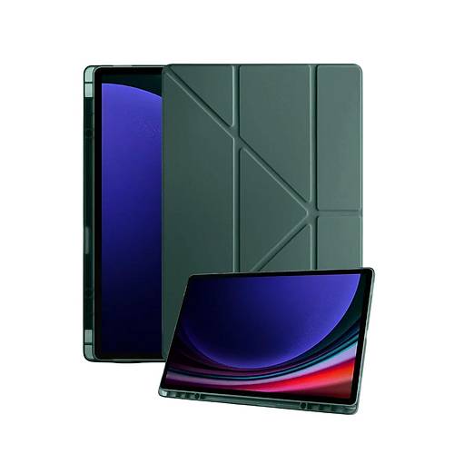 Galaxy Tab A11 Kalemlikli Mars Tablet K�l�f� - Koyu Ye�il