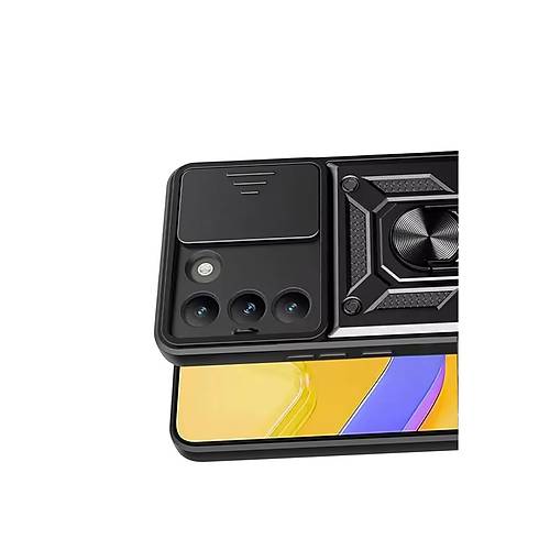 V30 Lite 4G Pars Lens Y�z�kl� Silikon - Siyah