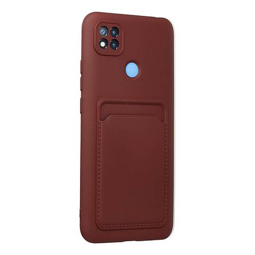 Redmi 9C K�l�f Kelvin Kartvizitli Silikon - Bordo