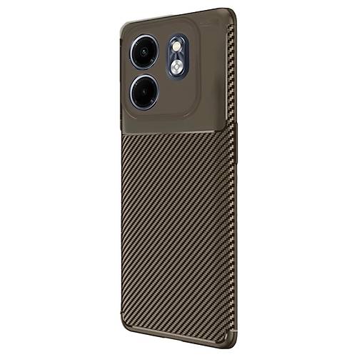 Smart 9 K�l�f Auto Focus Karbon Kapak - Kahverengi