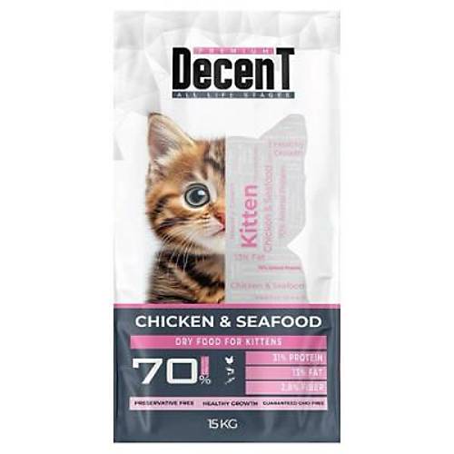 Premium Tavuklu ve Bal�kl� Yavru Kedi Mamas� 15 Kg