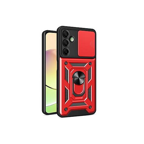 Galaxy A16 5G K�l�f Pars Lens Y�z�kl� Silikon - K�rm�z�