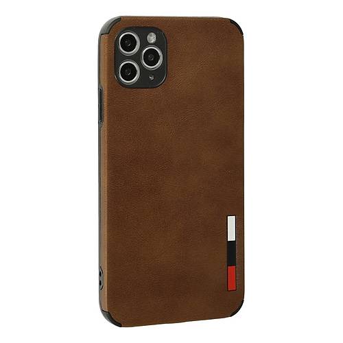 iPhone 11 Pro Max K�l�f Loop Deri Silikon - Kahverengi