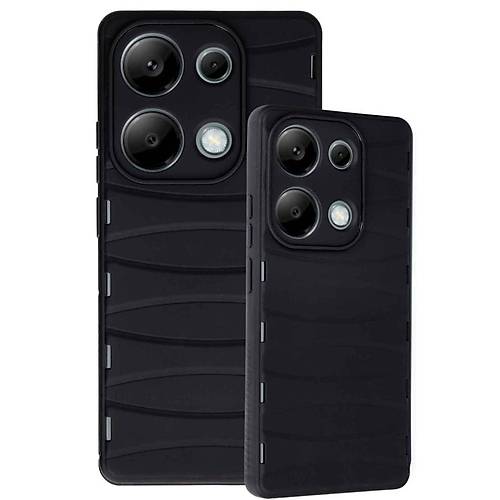 Redmi Note 13 Pro 4G K�l�f Bibercas Silikon Kapak - Siyah