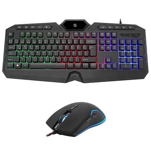 FRISBY FK-4865QU USB Q TR MM S�YAH KABLOLU GAMING KLAVYE MOUSE SET