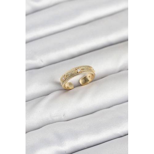 Pirin� Gold Renk Zirkon Ta�l� Kutup Y�ld�z� Model Kad�n Y�z�k