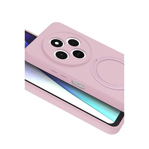 Redmi 14C Regal Magsafe Standl� Kapak - A��k Pembe