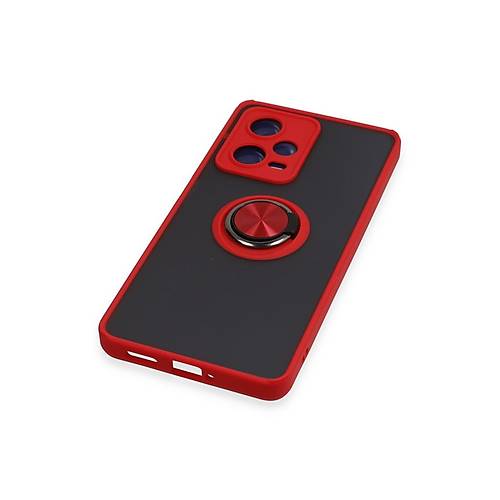 Redmi Note 12 Pro 5G K�l�f Montreal Y�z�kl� Silikon Kapak - K�rm�z�