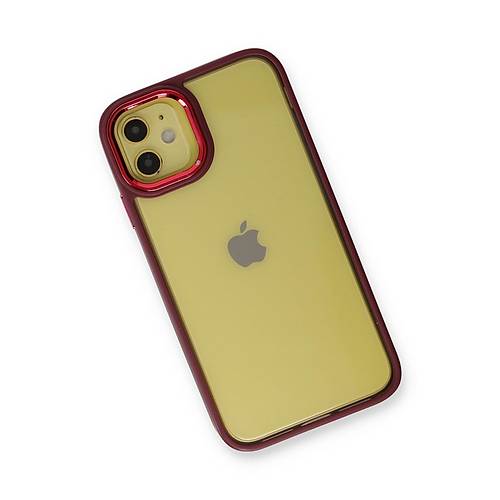 iPhone 12 K�l�f Dora Kapak - K�rm�z�