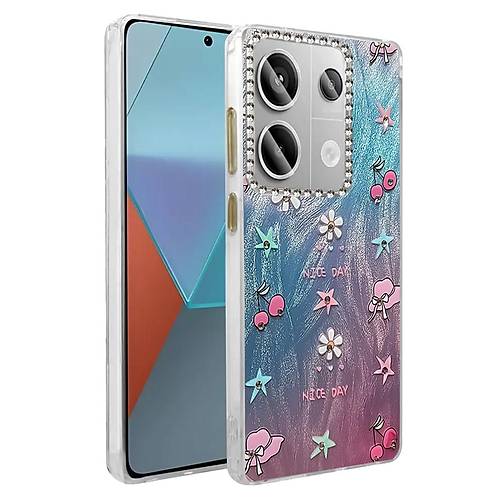 Redmi Note 13 Pro 4G K�l�f Blade Aynal� Desenli Kapak - Desen 4