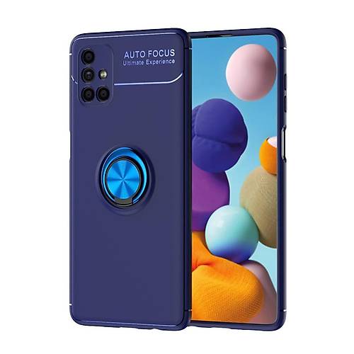 Galaxy M51 K�l�f Range Y�z�kl� Silikon - Mavi