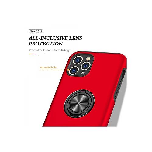iPhone 11 Pro Max K�l�f Elit Y�z�kl� Kapak - K�rm�z�