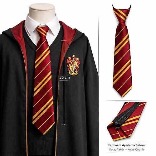 Harry Potter Gryffindor Fermuarl� Ayarlanabilir Kravat
