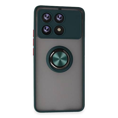 Poco X6 Pro K�l�f Montreal Y�z�kl� Silikon Kapak - Ye�il
