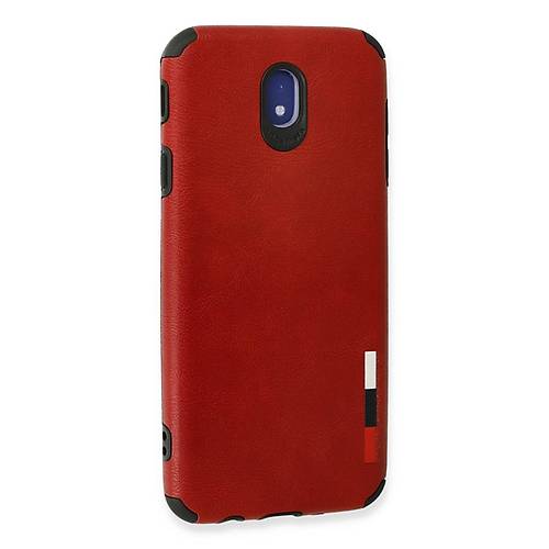 Galaxy J7 Pro / J730 K�l�f Loop Deri Silikon - K�rm�z�