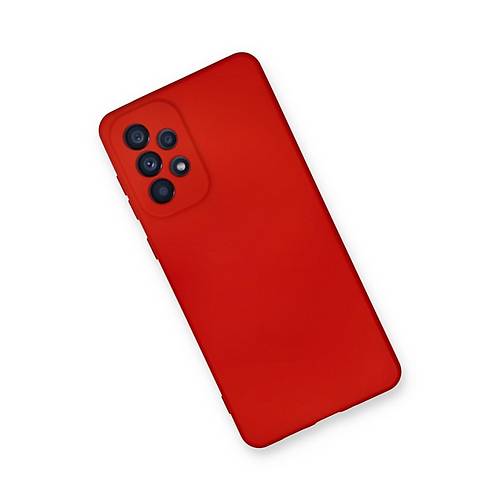 Galaxy A53 5G K�l�f Nano i�i Kadife Silikon - K�rm�z�