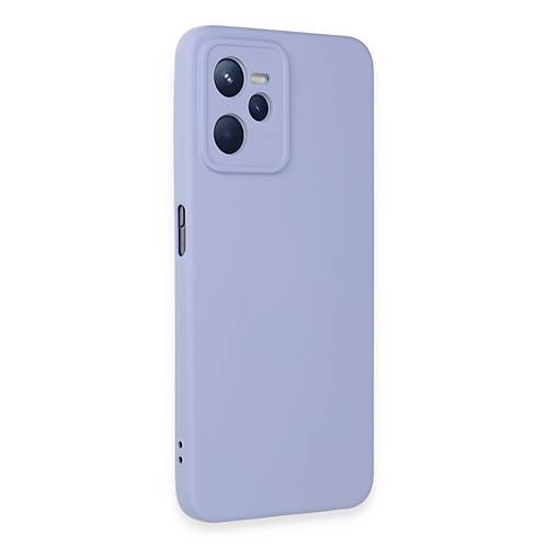 Realme C35 K�l�f Nano i�i Kadife Silikon - Lila
