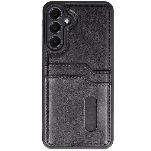 Galaxy A16 5G K�l�f Sara Kartvizitli Deri K�l�f - Siyah