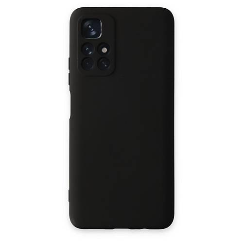 Redmi Note 11T K�l�f Nano i�i Kadife Silikon - Siyah