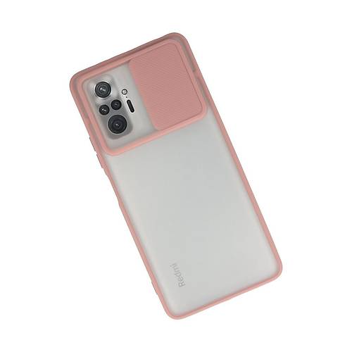 Redmi Note 10 Pro K�l�f Palm Buzlu Kamera S�rg�l� Silikon - Pembe