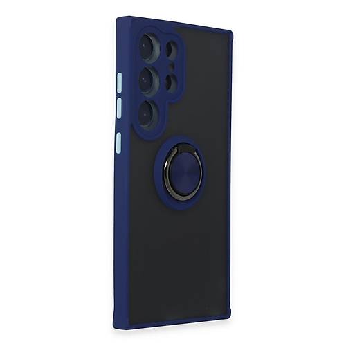 Galaxy S24 Ultra K�l�f Montreal Y�z�kl� Silikon Kapak - Lacivert