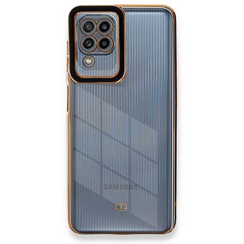 Galaxy A22 K�l�f Liva Lens Silikon - Siyah