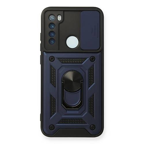 Redmi Note 8 K�l�f Pars Lens Y�z�kl� Silikon - Lacivert