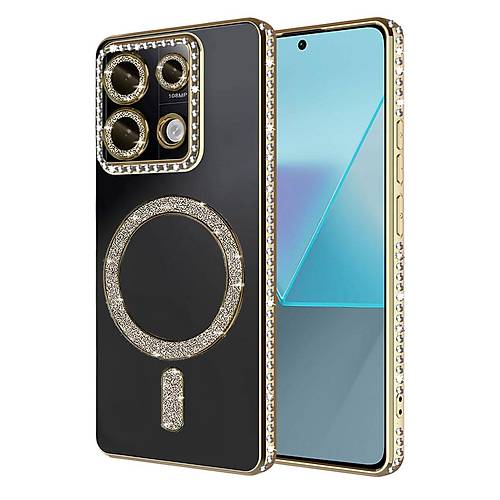 Redmi Note 13 Pro 4G Joke Simli Magneticsafe K�l�f - Gold