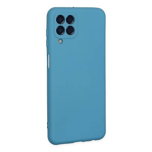 Galaxy M33 K�l�f Nano i�i Kadife Silikon - Mavi
