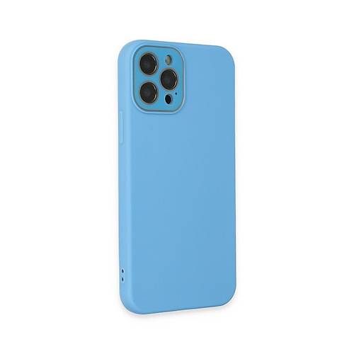 iPhone 12 Pro K�l�f Lansman Glass Kapak - Mavi