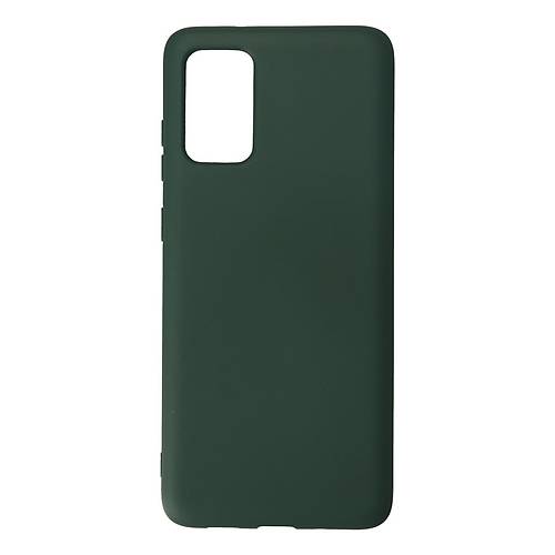 Galaxy S20 Plus K�l�f Nano i�i Kadife Silikon - Koyu Ye�il